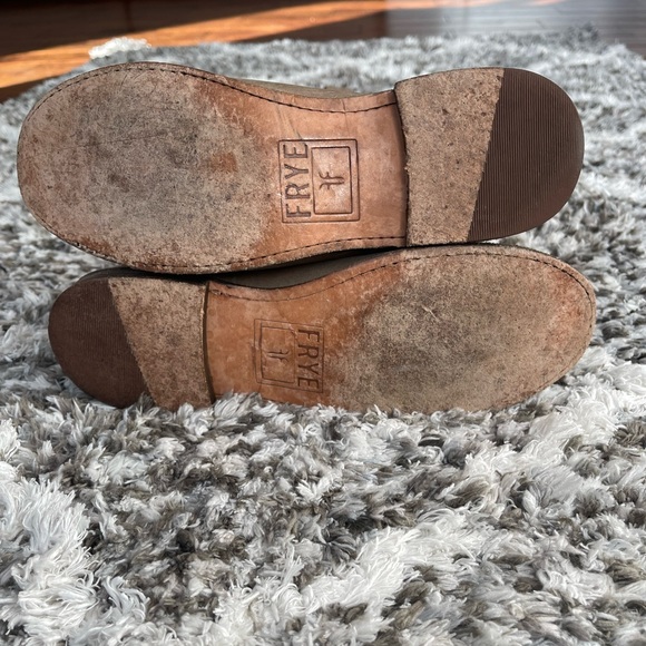 Frye Paige Tall Riding Boot: Tan Burnished Leather-77534 - Picture 6 of 10